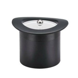 Kraftware Top Hat Ice Bucket with Black Band Brass top